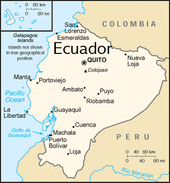 Map of Ecuador